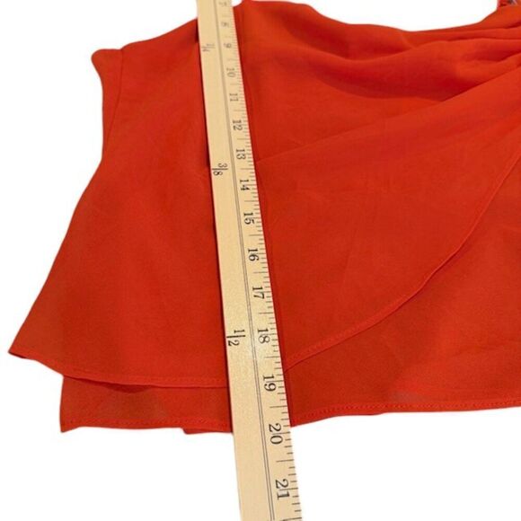 Superdown Abbey Ruched Draped Cami Adjustable Straps Orange Draped Size Large - Picture 7 of 8